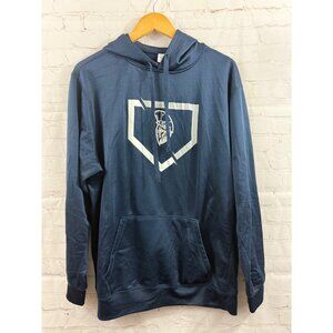 BSN Sports Spartan Hoodie Mens Size Large Blue Baseball Sports Casual Pull Over